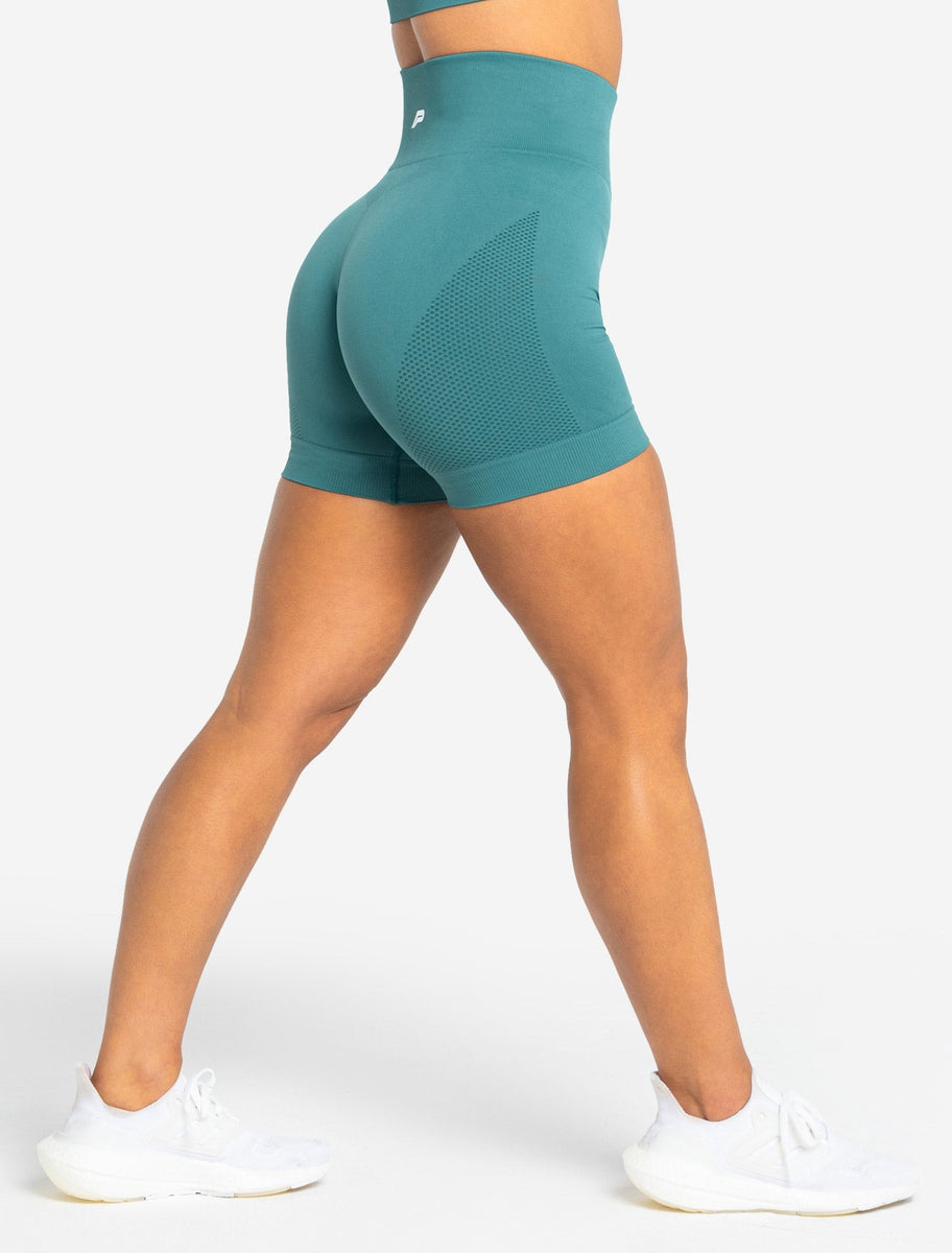 Pastry Seamless High Waisted Shorts Hydro Teal Marl –