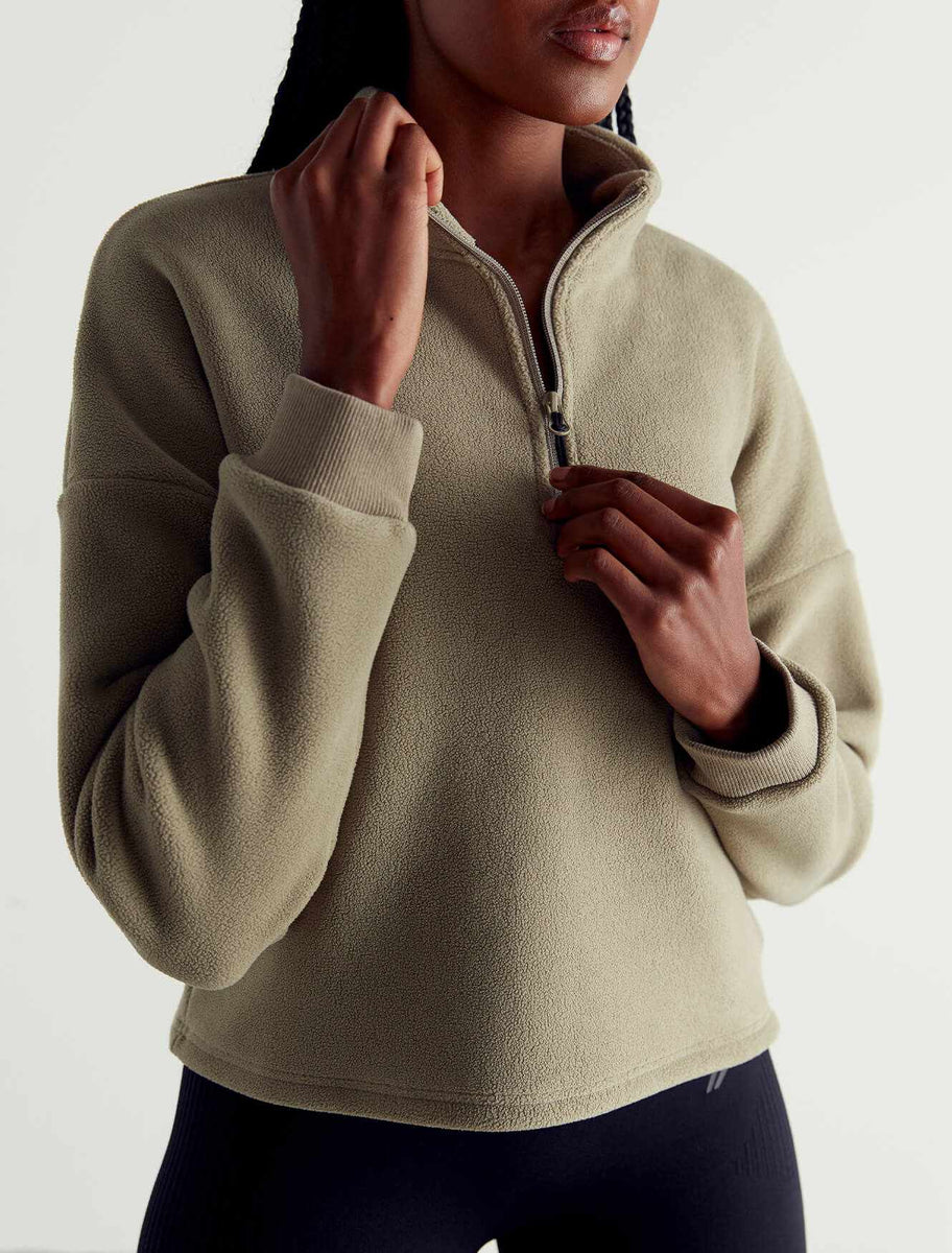 Supersoft 1/4 Zip Fleece in Nude, Women's