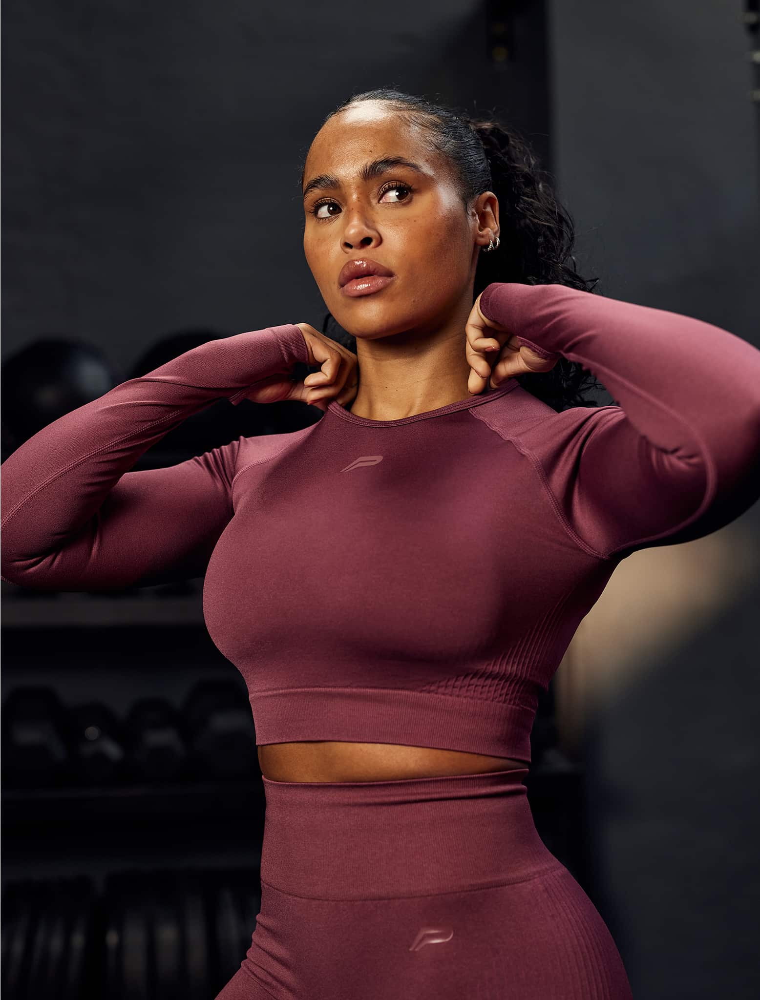 ADAPT 2.0 Seamless Crop Top - Magenta Pursue Fitness 2