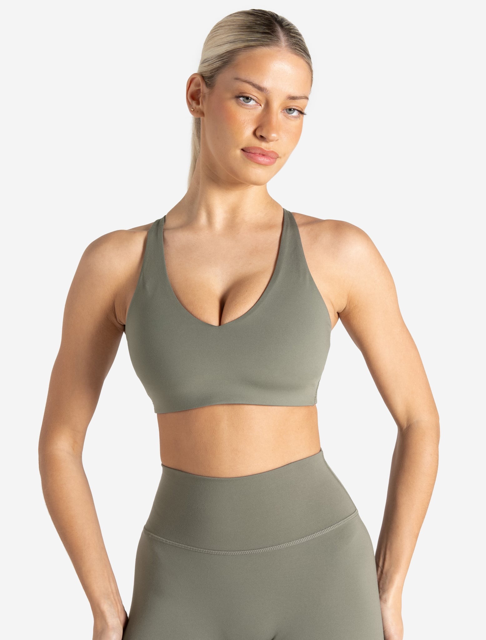 Allure Adjustable Sports Bra - Dusky Sage Pursue Fitness 1