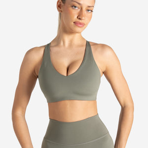 Allure Adjustable Sports Bra - Dusky Sage Pursue Fitness 1