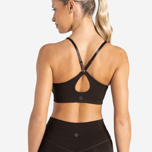 Allure Adjustable Sports Bra - Espresso Pursue Fitness 2