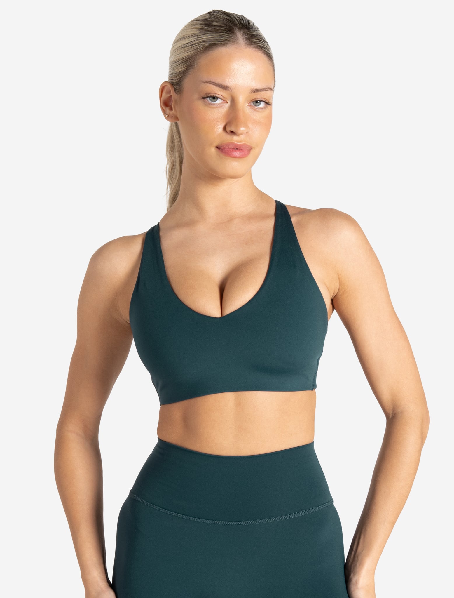 Allure Adjustable Sports Bra - Marine Teal Pursue Fitness 1