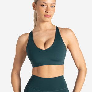 Allure Adjustable Sports Bra - Marine Teal Pursue Fitness 1