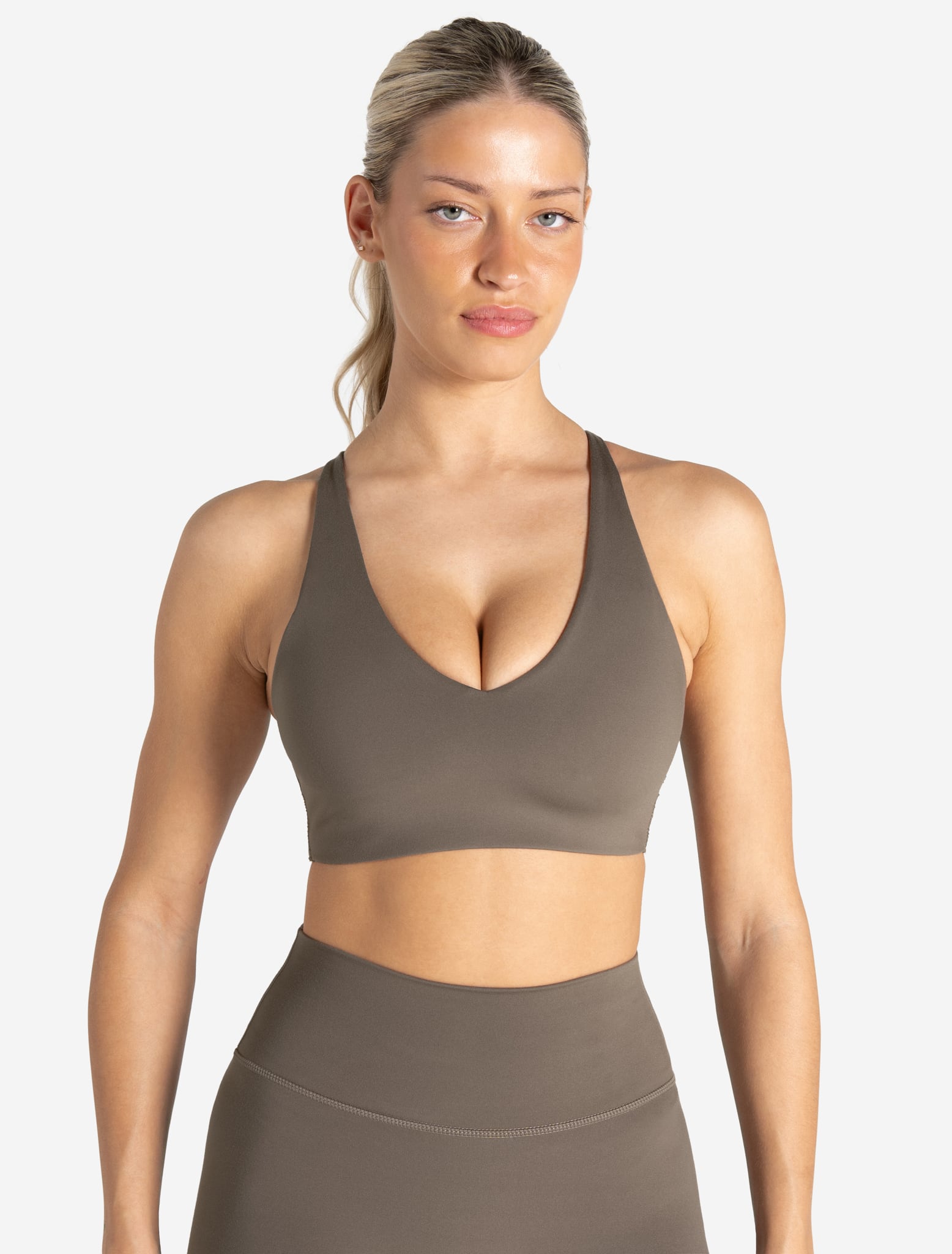 Allure Adjustable Sports Bra - Taupe Pursue Fitness 1