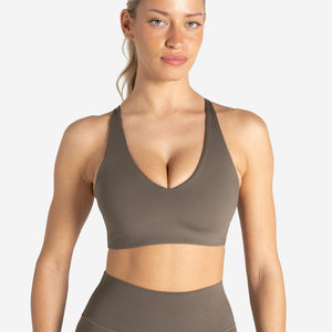 Allure Adjustable Sports Bra - Taupe Pursue Fitness 1