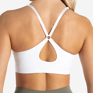 Allure Adjustable Sports Bra - White Pursue Fitness 2