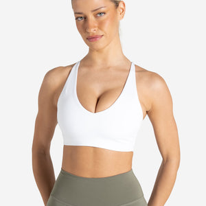 Allure Adjustable Sports Bra - White Pursue Fitness 1