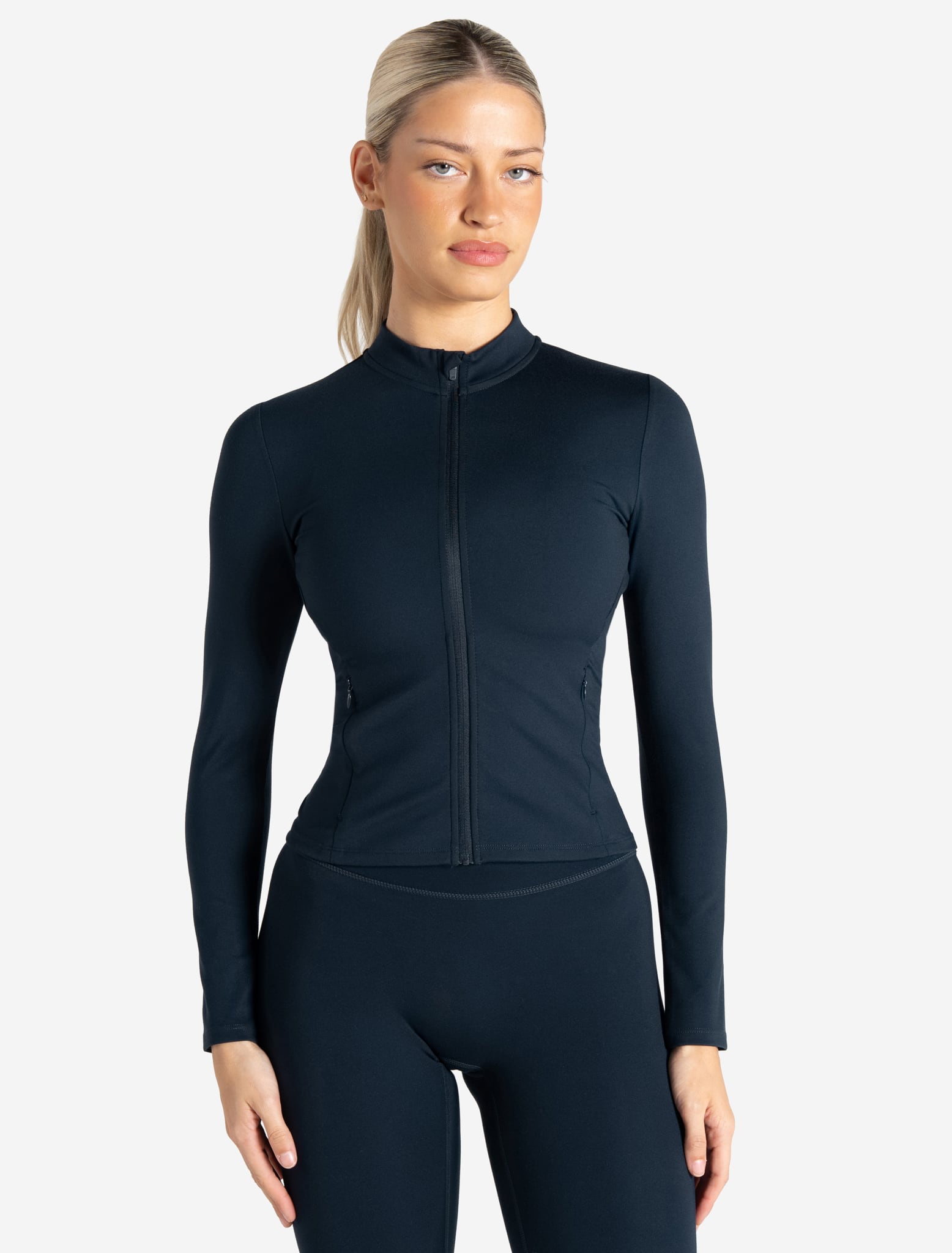 Allure Zip Jacket - Dark Navy Pursue Fitness 1