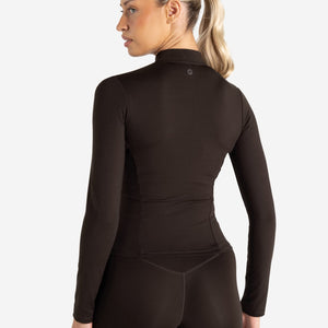 Allure Zip Jacket - Espresso Pursue Fitness 2