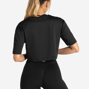 BreathEasy® Crop T-Shirt / Black Pursue Fitness 2