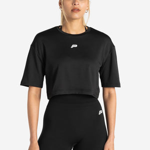 BreathEasy® Crop T-Shirt / Black Pursue Fitness 1