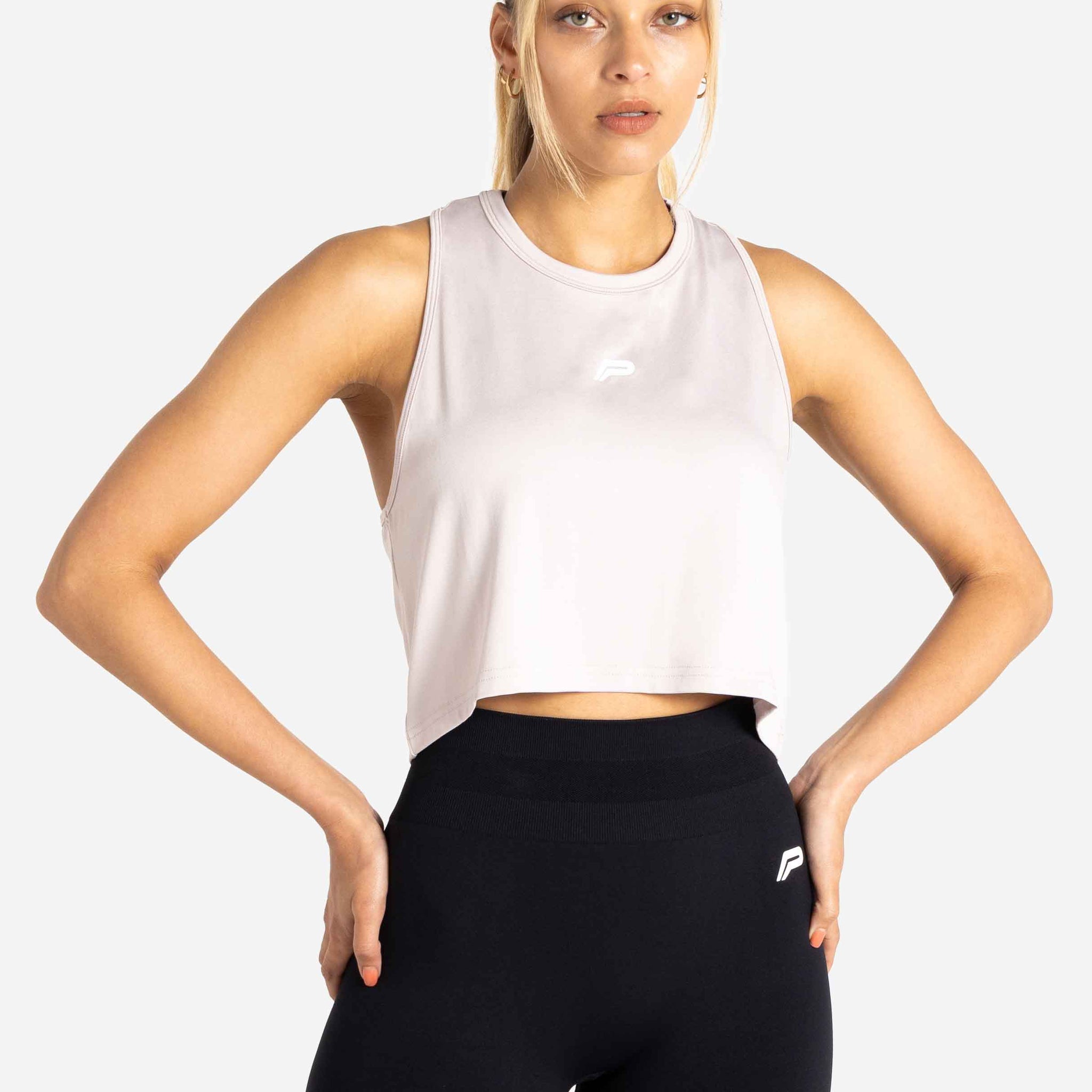 BreathEasy® Crop Vest / Light Grey Pursue Fitness 1