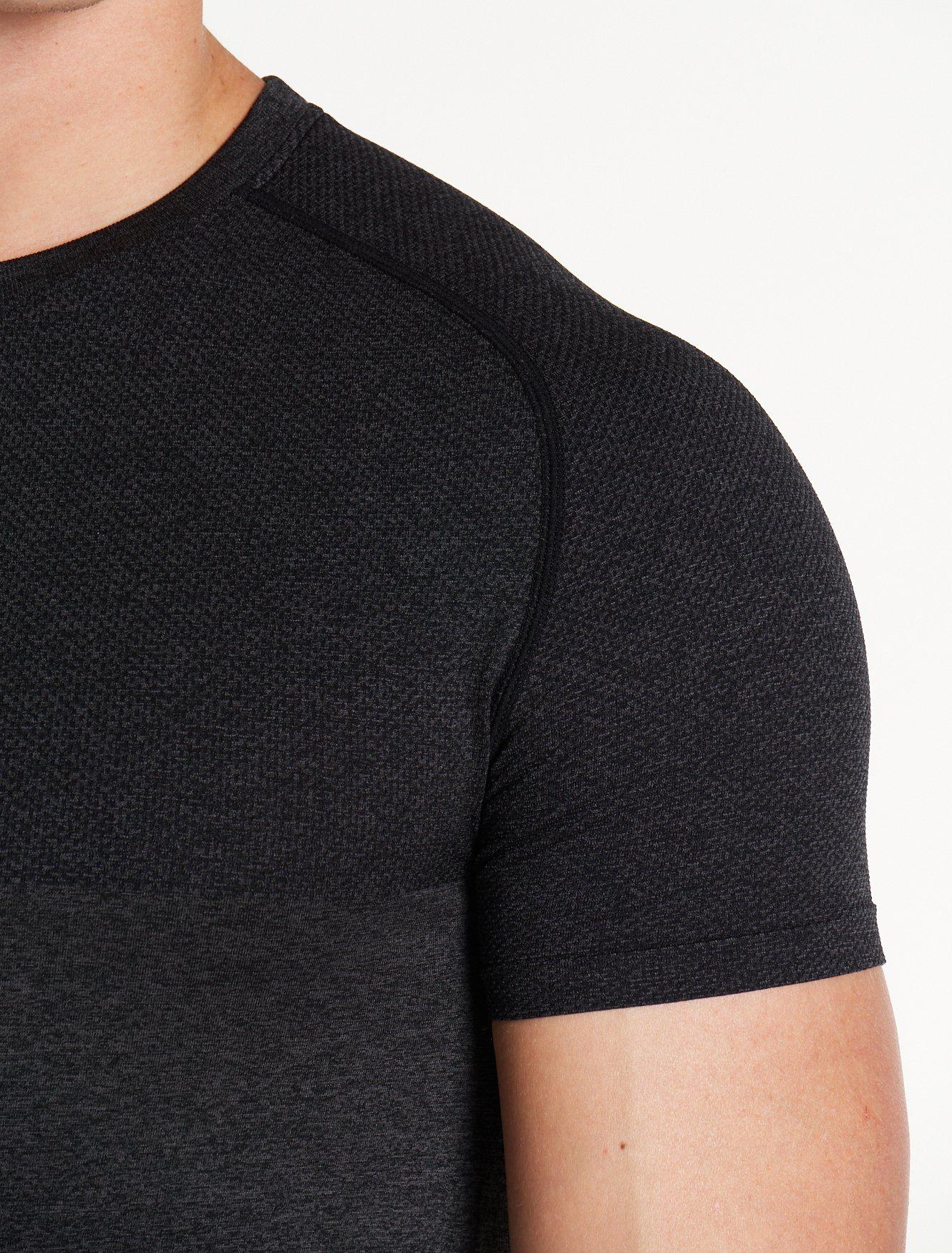 Fitted Ribbed Tee Charcoal