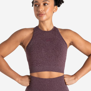 Form Seamless Crop Tank - Cherry Marl Pursue Fitness 1