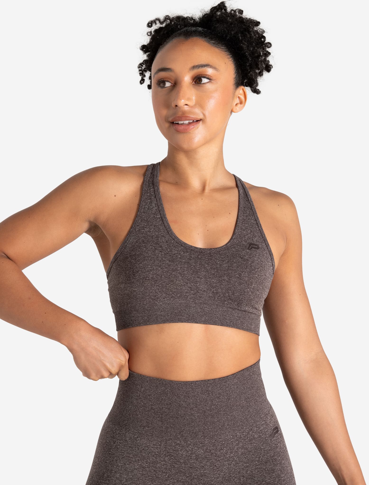 Form Seamless Sports Bra - Brown Marl Pursue Fitness 1