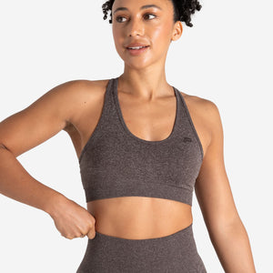 Form Seamless Sports Bra - Brown Marl Pursue Fitness 1