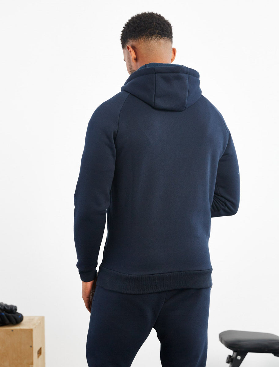 Icon Tapered Fleece Jacket | Dark Navy | Pursue Fitness