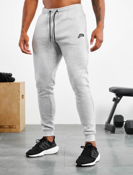 Icon Tapered Fleece Joggers Heather Grey Pursue Fitness