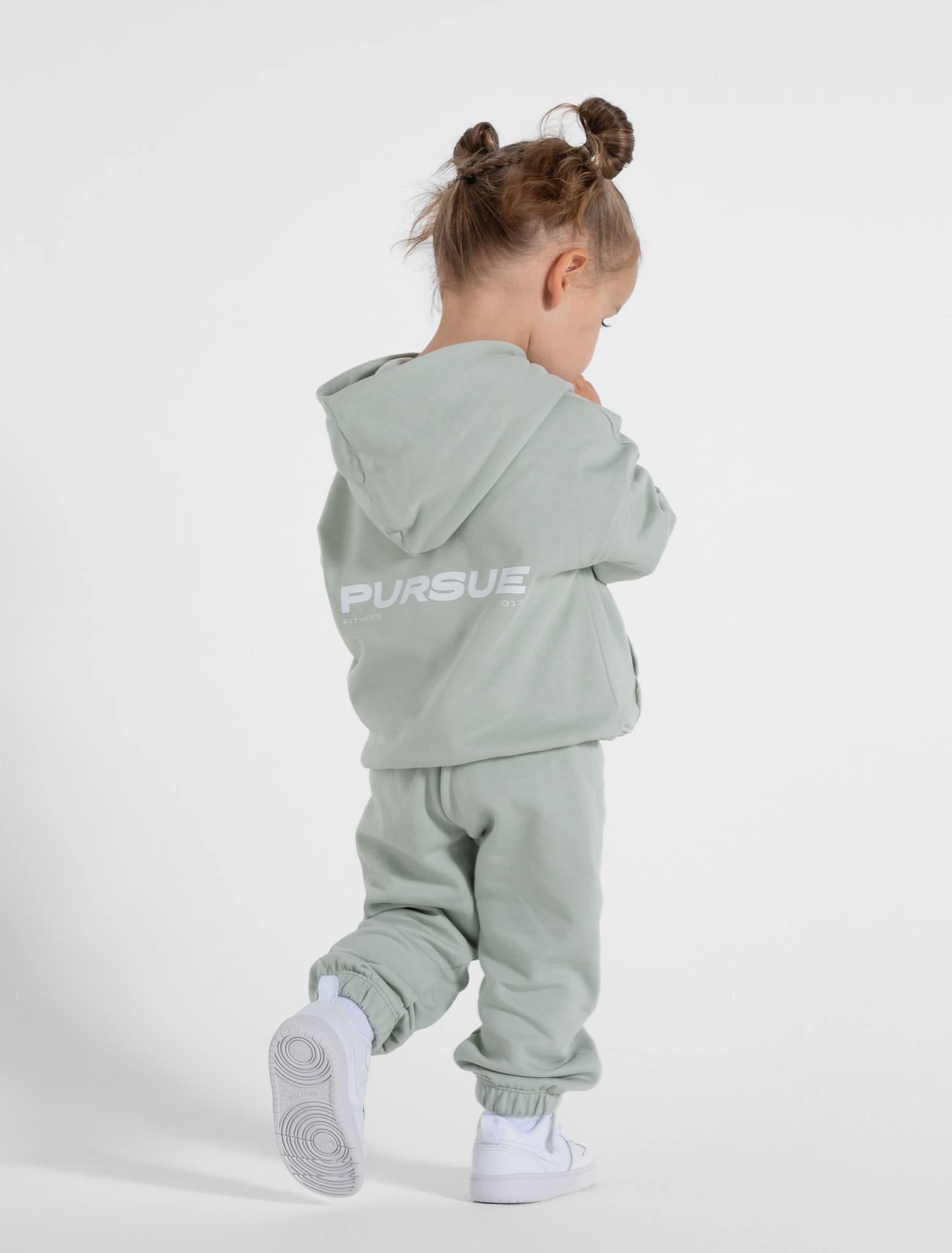 Kids Hoodie / Sage Green Pursue Fitness 1