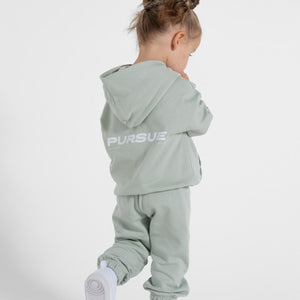 Kids Hoodie / Sage Green Pursue Fitness 1