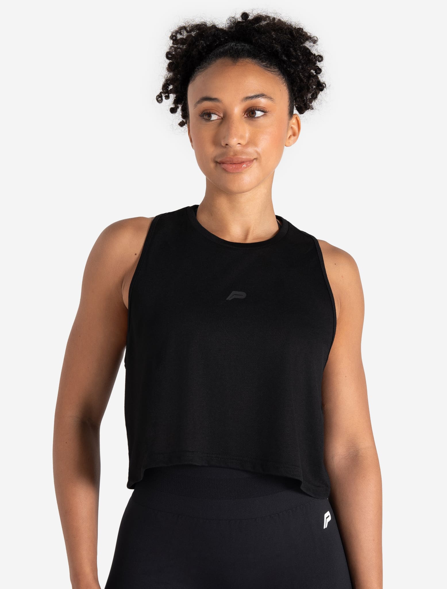 Lightweight Crop Gym Tank - Black Pursue Fitness 1