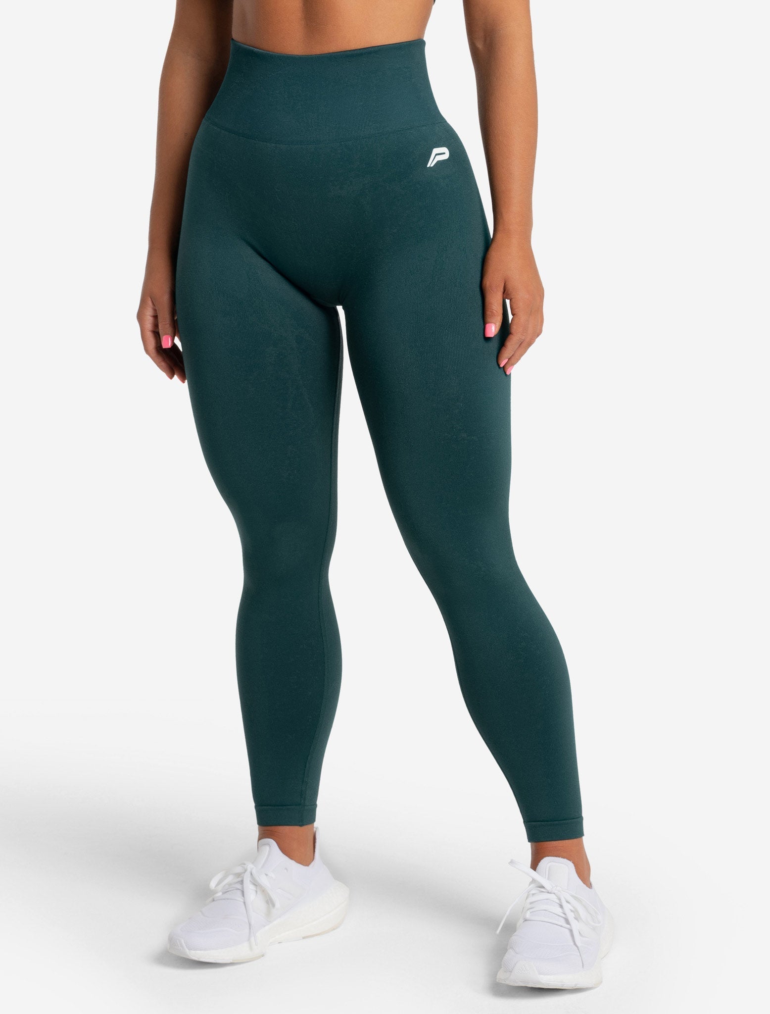 USA Pro, Seamless Ribbed Leggings, Forest Green