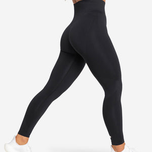 Hustlers Only Raven Ribbed Seamless Leggings for Women High Waist Seamless Workout  Leggings for Gym and Workout Yoga Pants Athletic Tights - Black