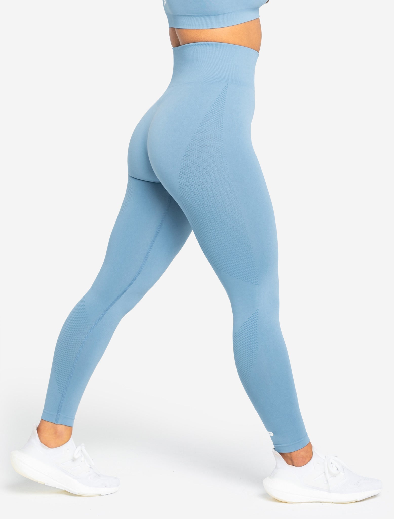Blue Solid Color Yoga Leggings, Light Baby Blue Athletic Women's  Tights-Made in USA/EU/MX