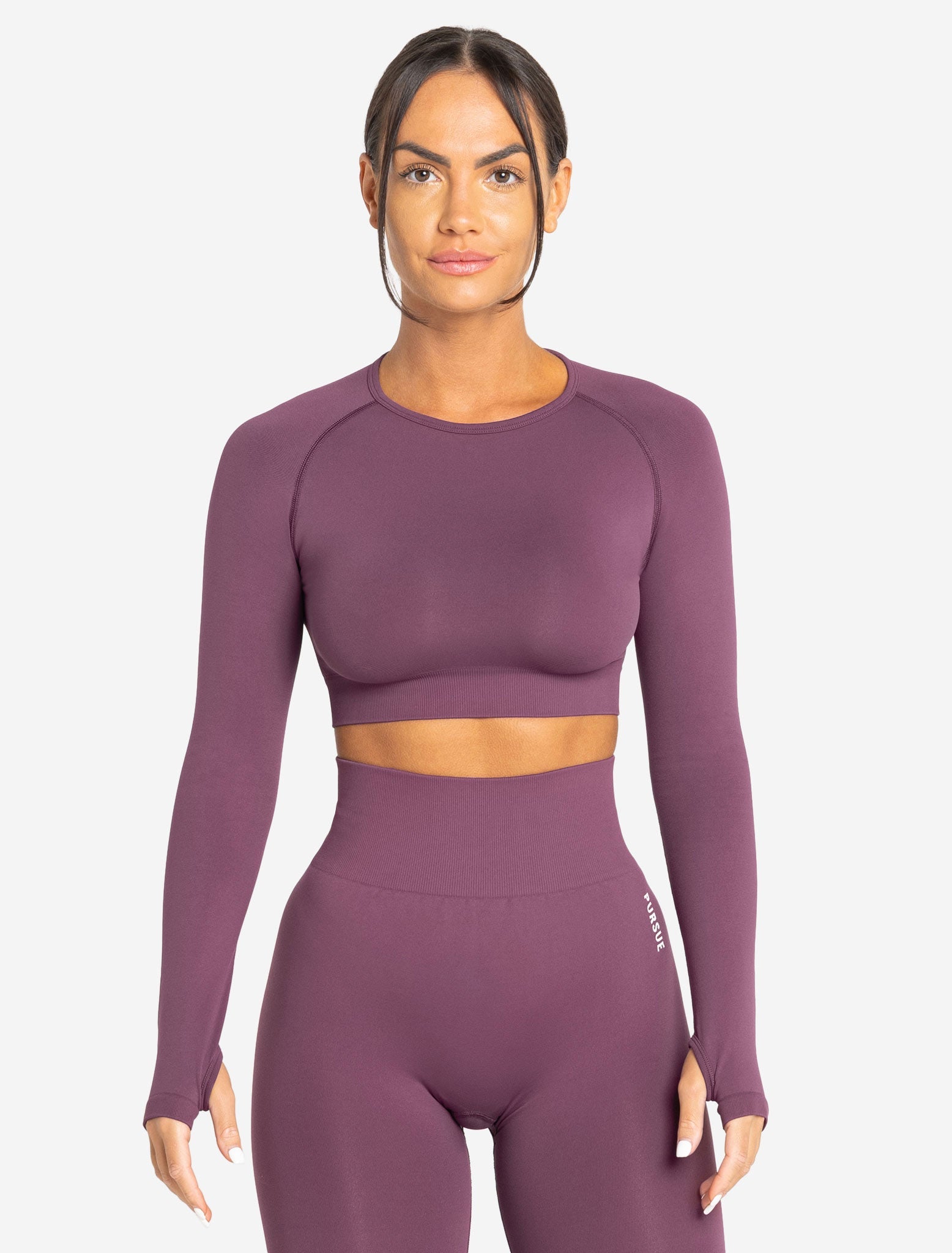 Physio.Fit.Co Plum Extra Scrunch Bum Leggings & Luxe Crop Top