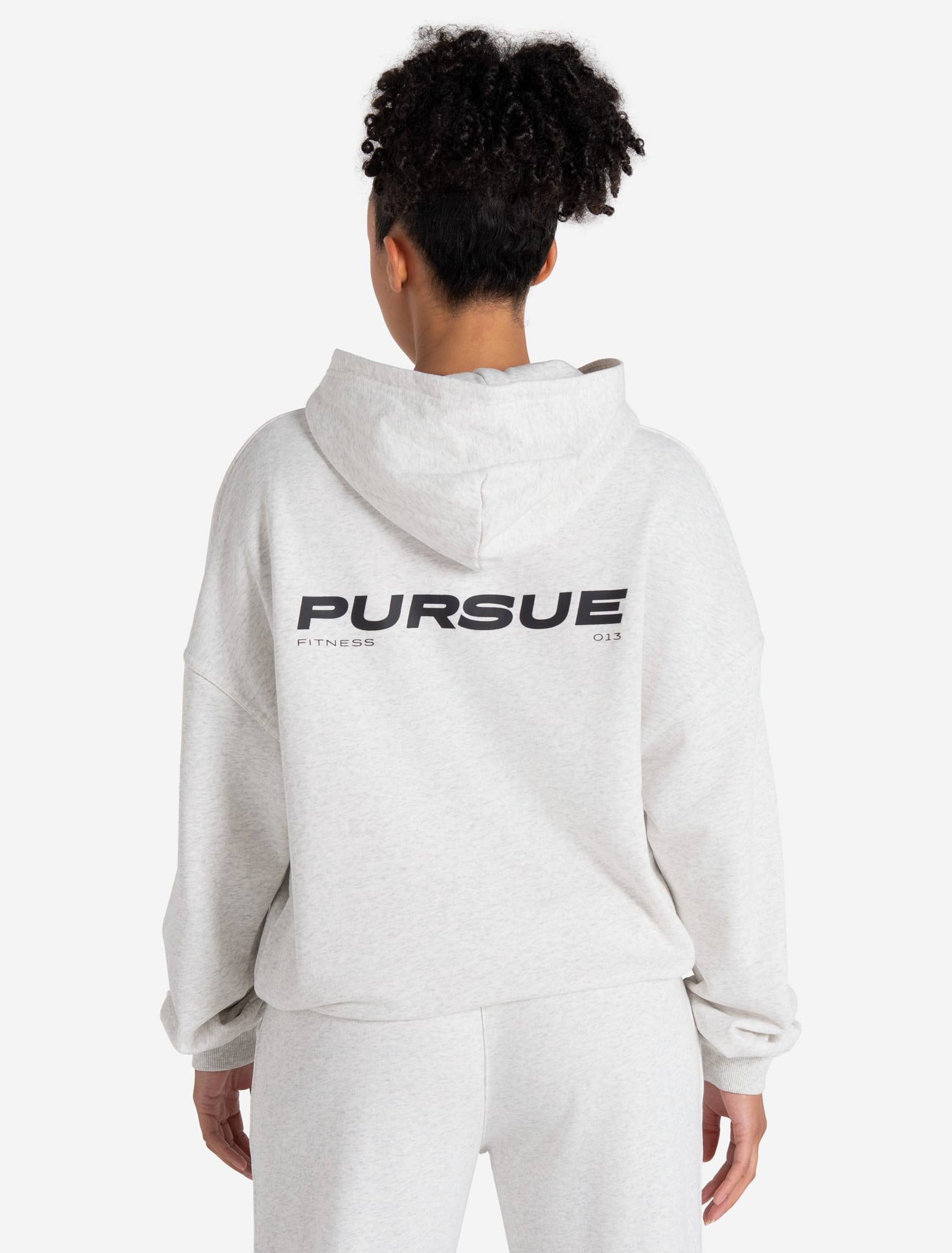 Oversized Hoodie - Light Melange Grey Pursue Fitness 2