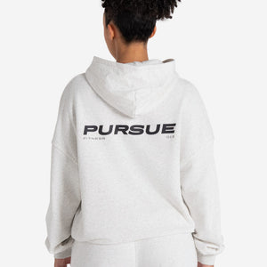 Oversized Hoodie - Light Melange Grey Pursue Fitness 2