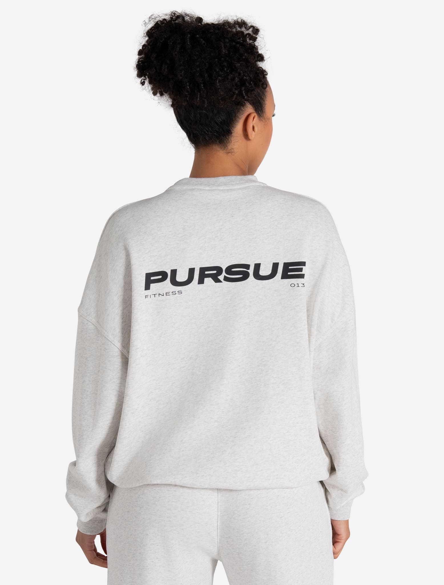 Oversized Sweatshirt - Light Melange Grey Pursue Fitness 2