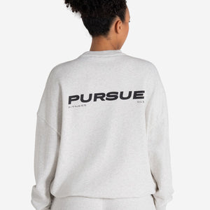 Oversized Sweatshirt - Light Melange Grey Pursue Fitness 2