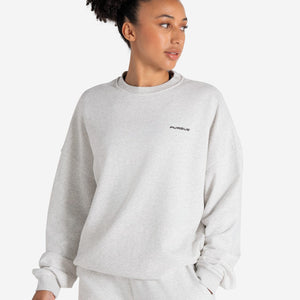 Oversized Sweatshirt - Light Melange Grey Pursue Fitness 1