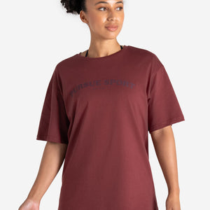 Pump Cover T-Shirt - Dark Cherry Pursue Fitness 1