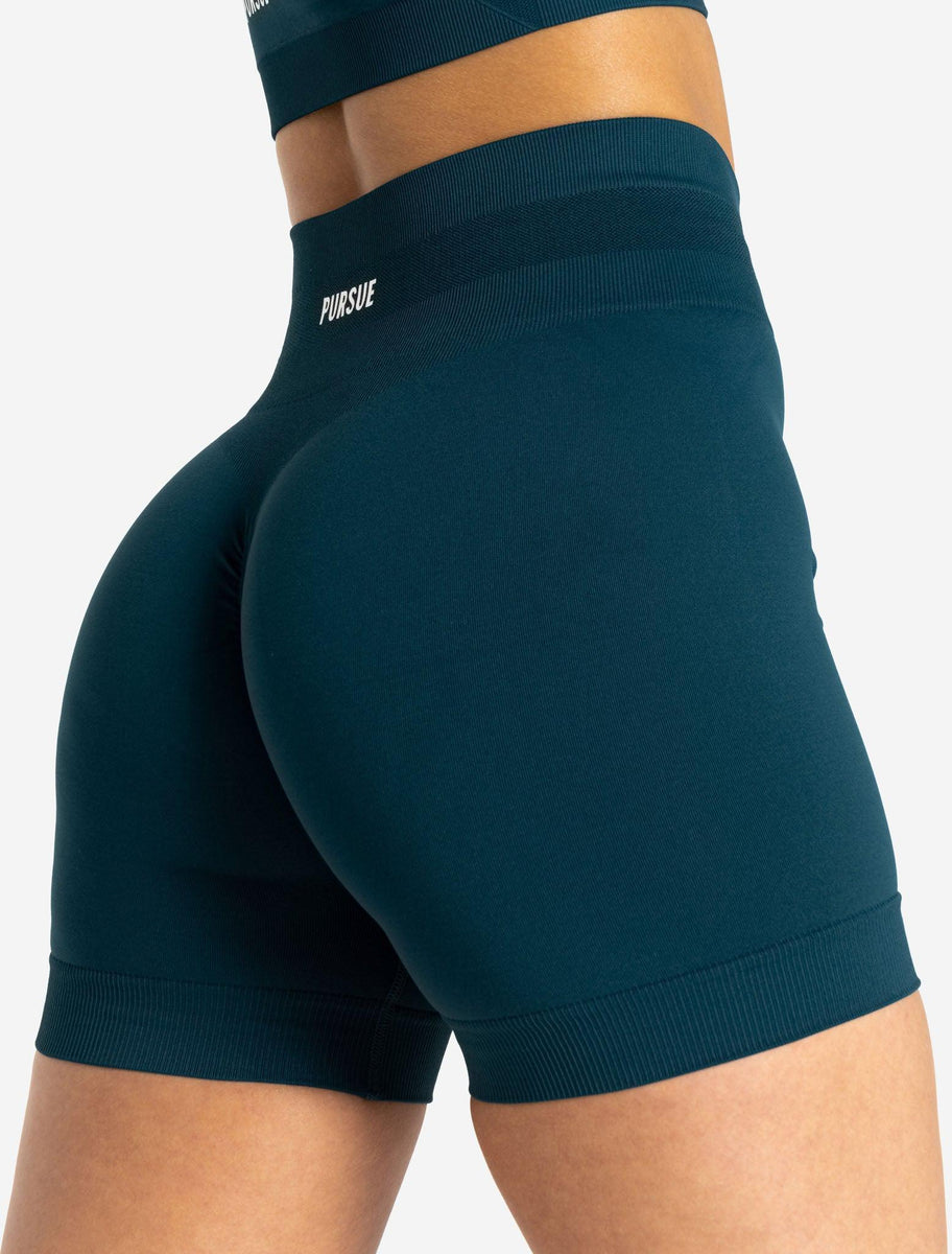 Scrunch Seamless Shorts | Dark Teal | Pursue Fitness