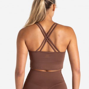 Sculpt Seamless Built-In Bra Tank - Cocoa Brown Pursue Fitness 2