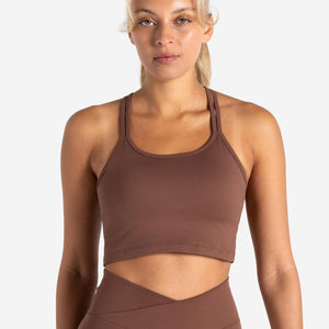 Sculpt Seamless Built-In Bra Tank - Cocoa Brown Pursue Fitness 1