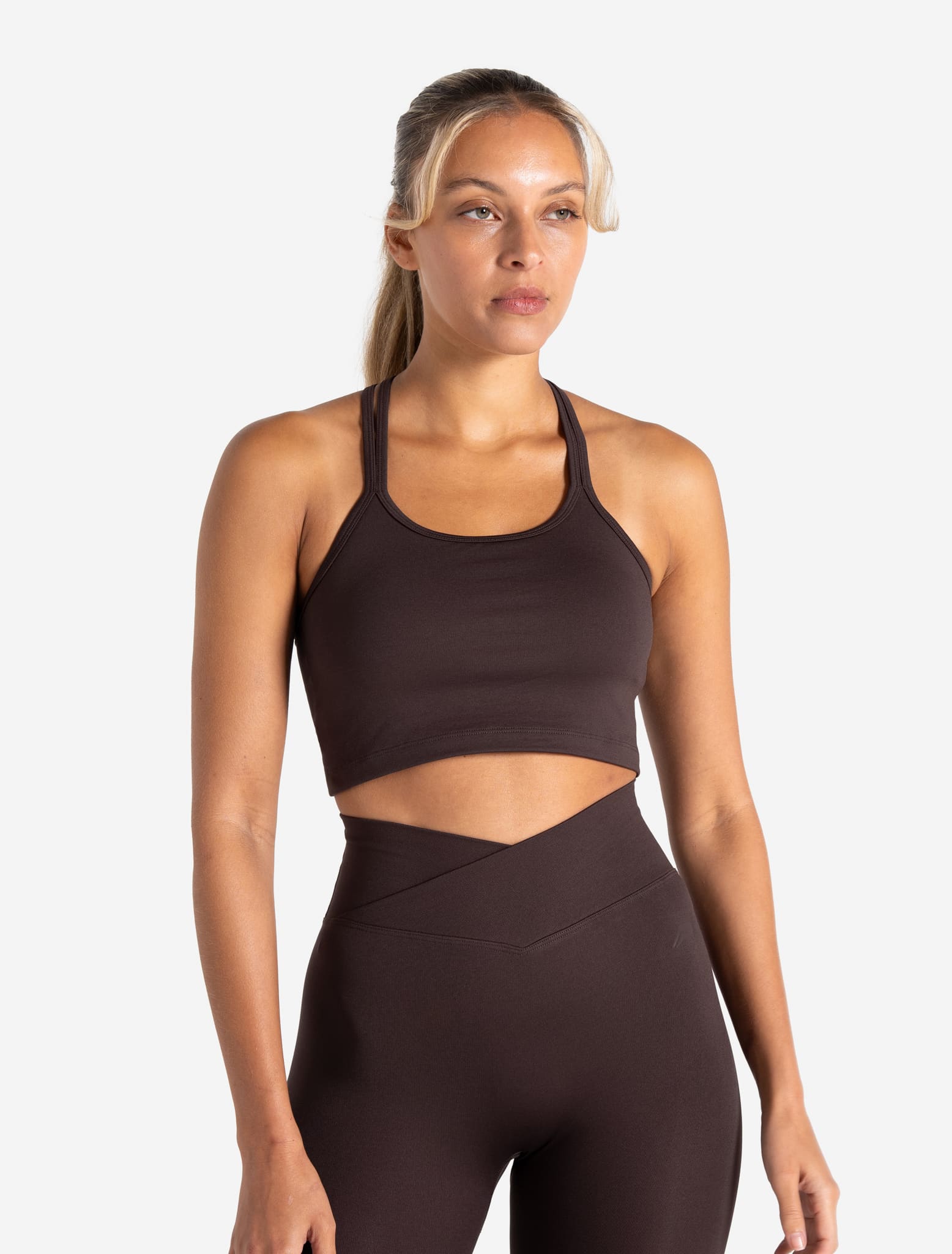 Sculpt Seamless Built-In Bra Tank - Espresso Pursue Fitness 1