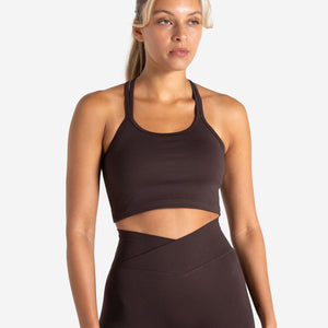 Sculpt Seamless Built-In Bra Tank - Espresso Pursue Fitness 1