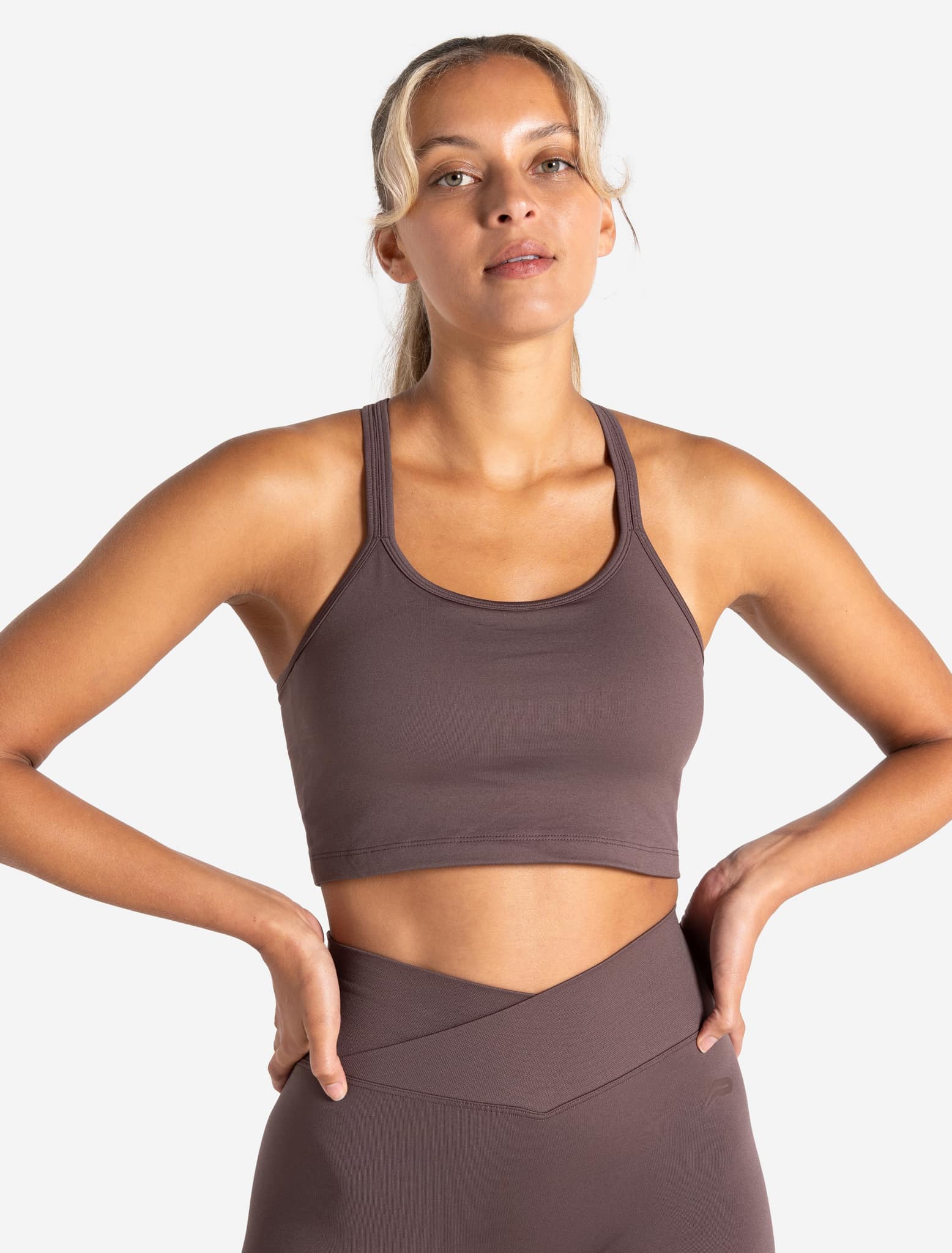 Sculpt Seamless Built-In Bra Tank - Mocha Pursue Fitness 1