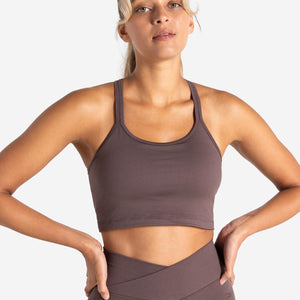 Sculpt Seamless Built-In Bra Tank - Mocha Pursue Fitness 1