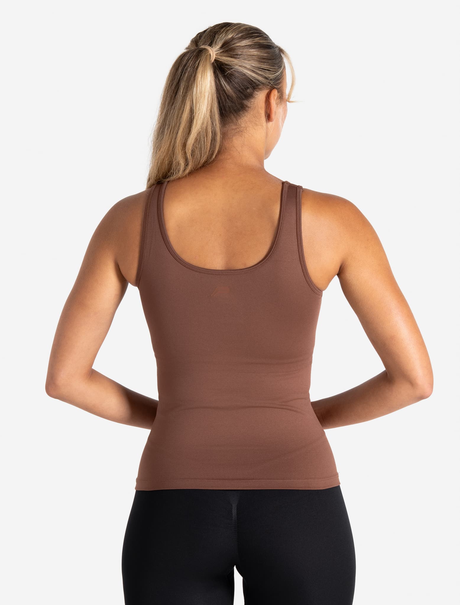 Sculpt Seamless Built-In Bra Vest - Cocoa Brown Pursue Fitness 2