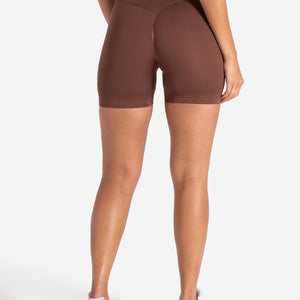 Sculpt Seamless Scrunch Shorts - Cocoa Brown Pursue Fitness 2