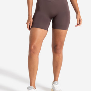 Sculpt Seamless Scrunch Shorts - Mocha Pursue Fitness 1