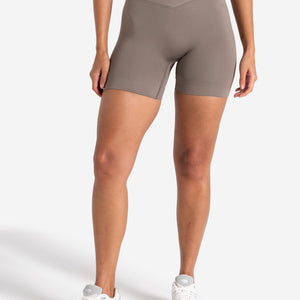 Sculpt Seamless Scrunch Shorts - Taupe Pursue Fitness 1