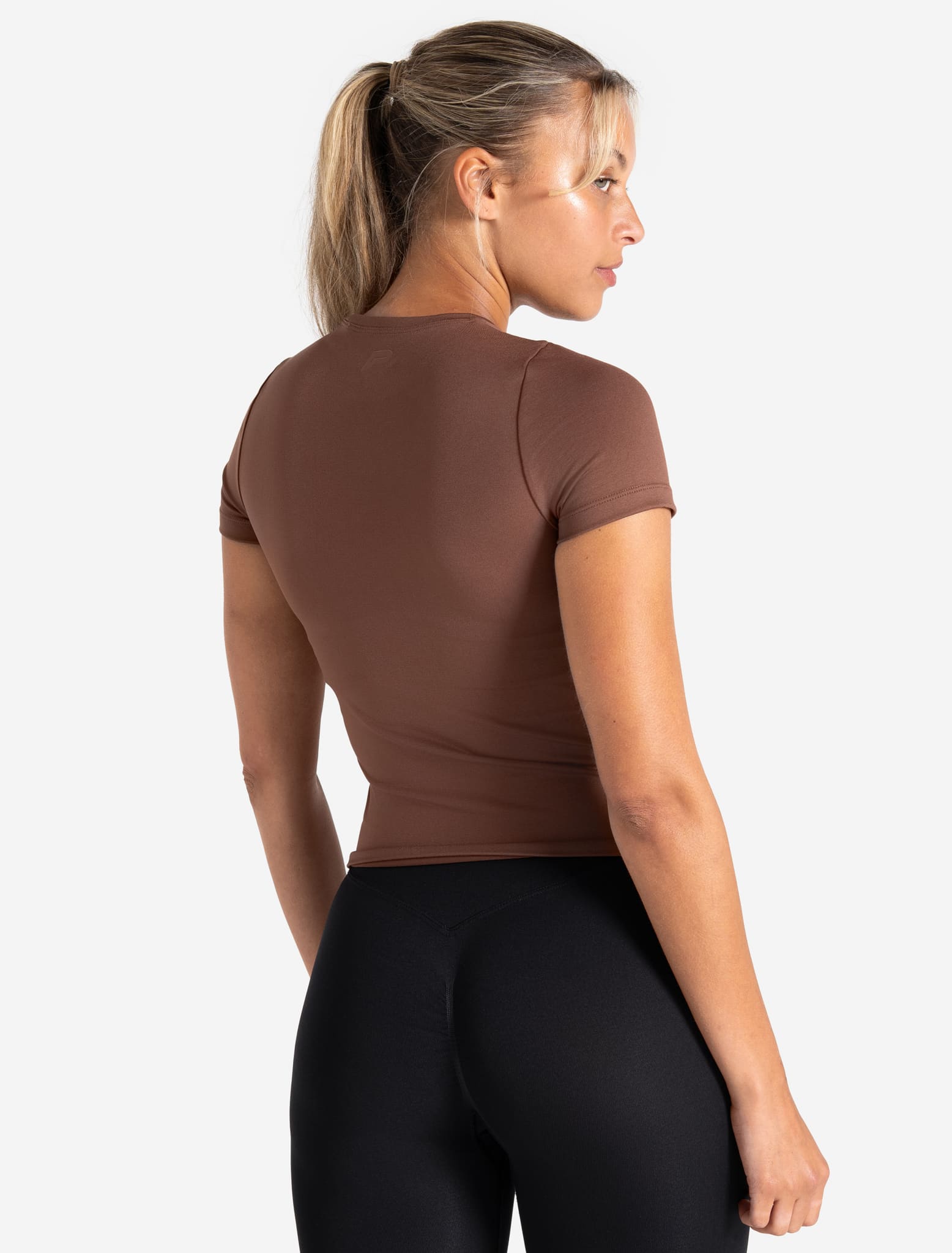 Sculpt Seamless T-Shirt - Cocoa Brown Pursue Fitness 2