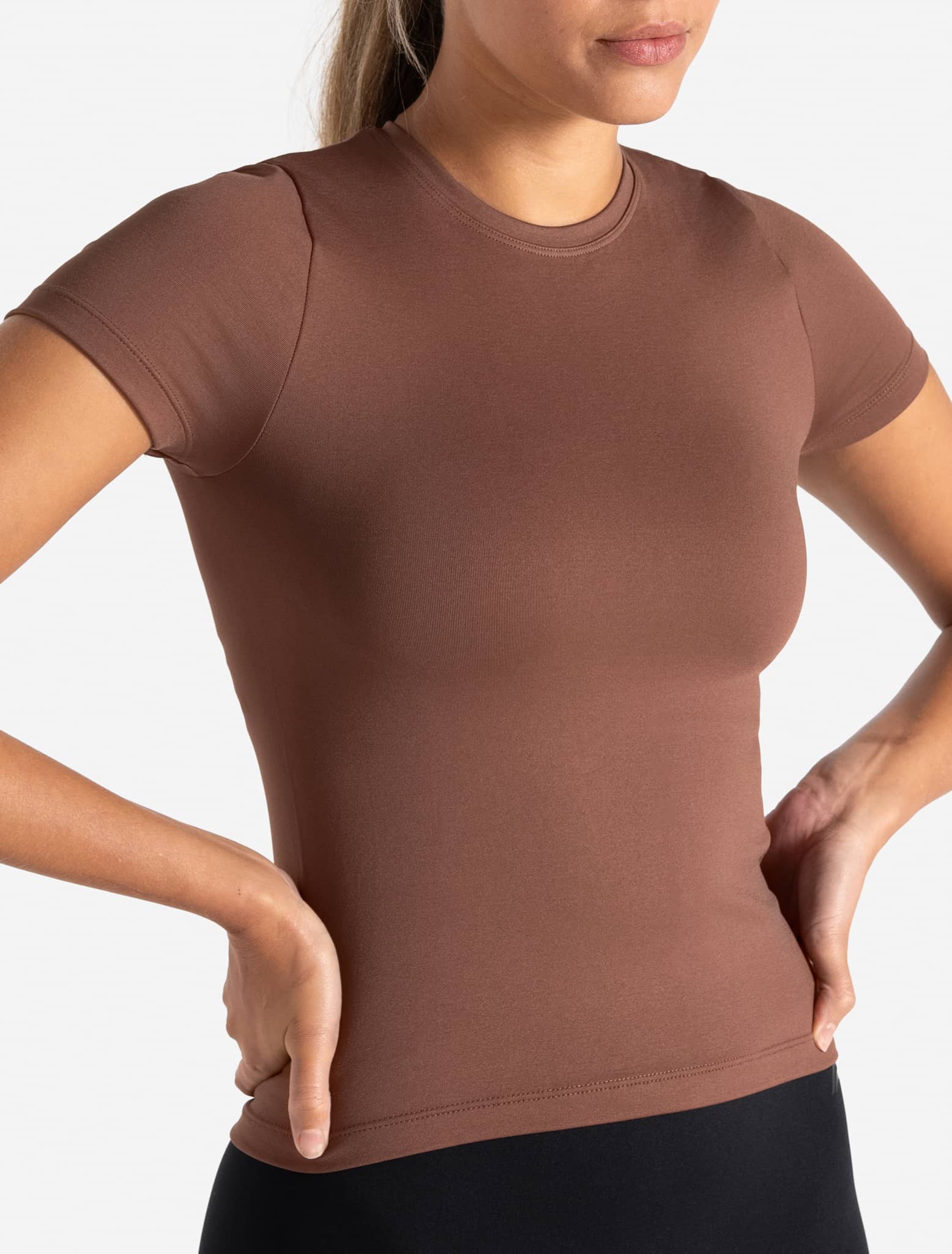 Sculpt Seamless T-Shirt - Cocoa Brown Pursue Fitness 1