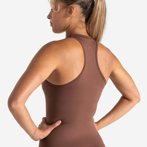 Sculpt Seamless Vest - Cocoa Brown Pursue Fitness 2